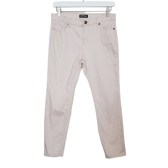 Buffalo David Bitton Sz 6 Daily Mid-Rise Stretch Skinny Ankle Grazer Jeans Nude - Picture 1 of 12